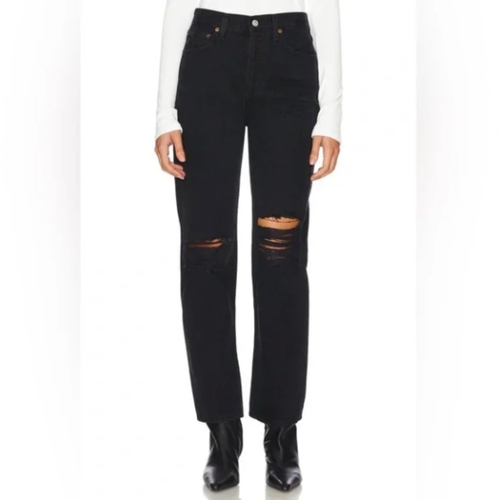 AGOLDE 90s Pinch Waist Jeans in Black Howl size 26